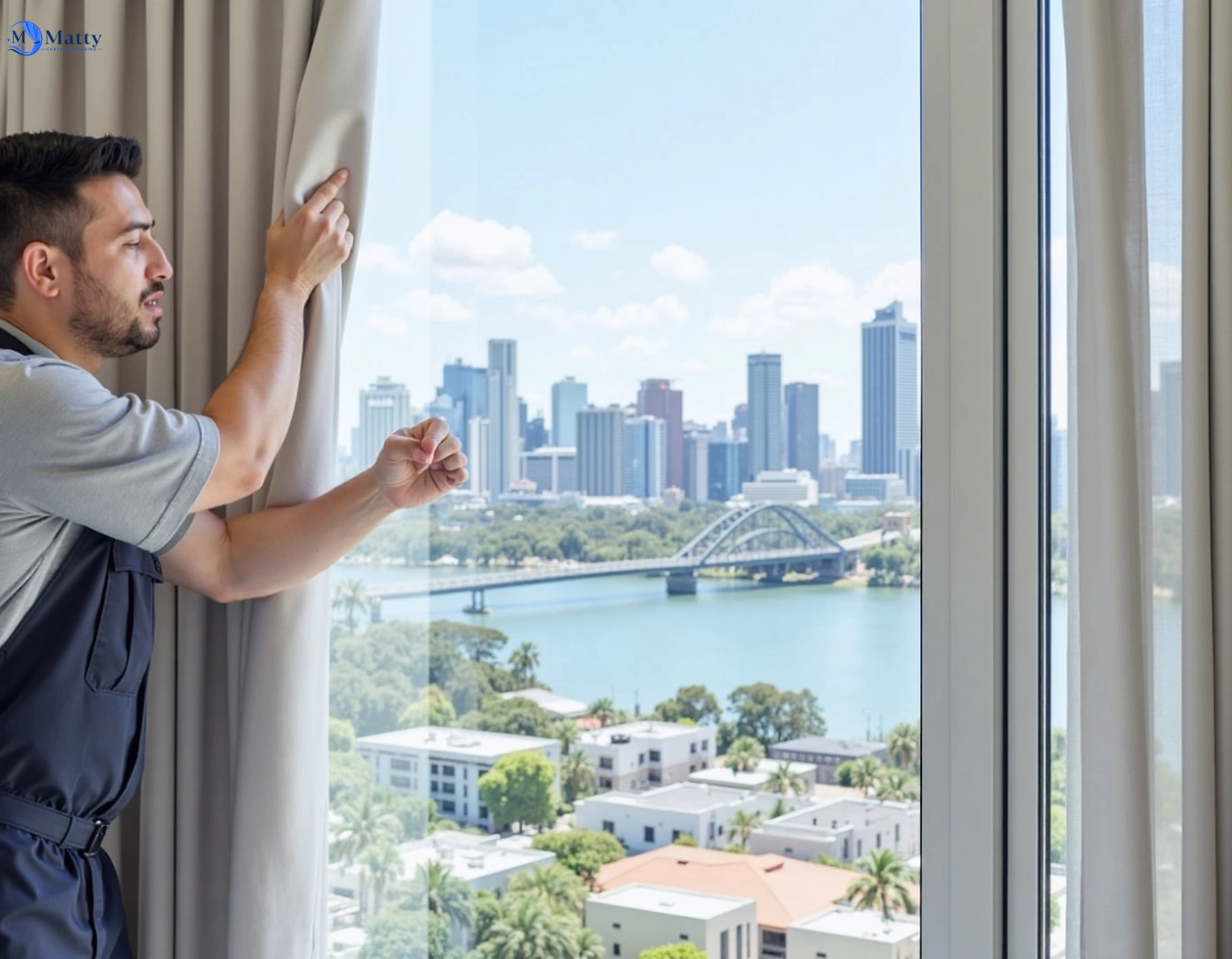 Professional curtain steam cleaning service portarlington-vic QLD by Matty Curtain Cleaning