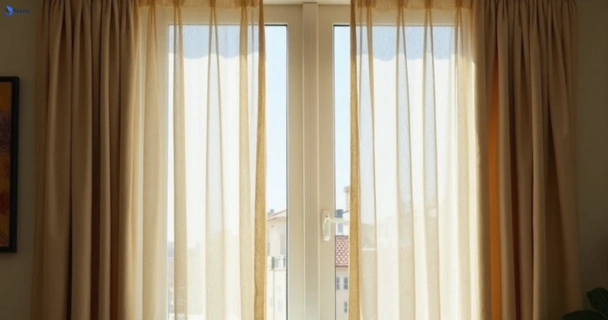 Dusty and dull curtains in portarlington-vic before steam cleaning